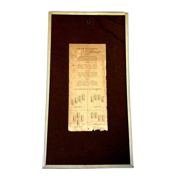 Vtg 1950's FOUR SEASONS by METALCRAFT 3D Spring Jade Green Tulips MCM Regency - Picture 2 of 5